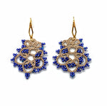 Load image into Gallery viewer, Boucles d&#39;oreilles faites en dentelle et verres japonaises ELSA
