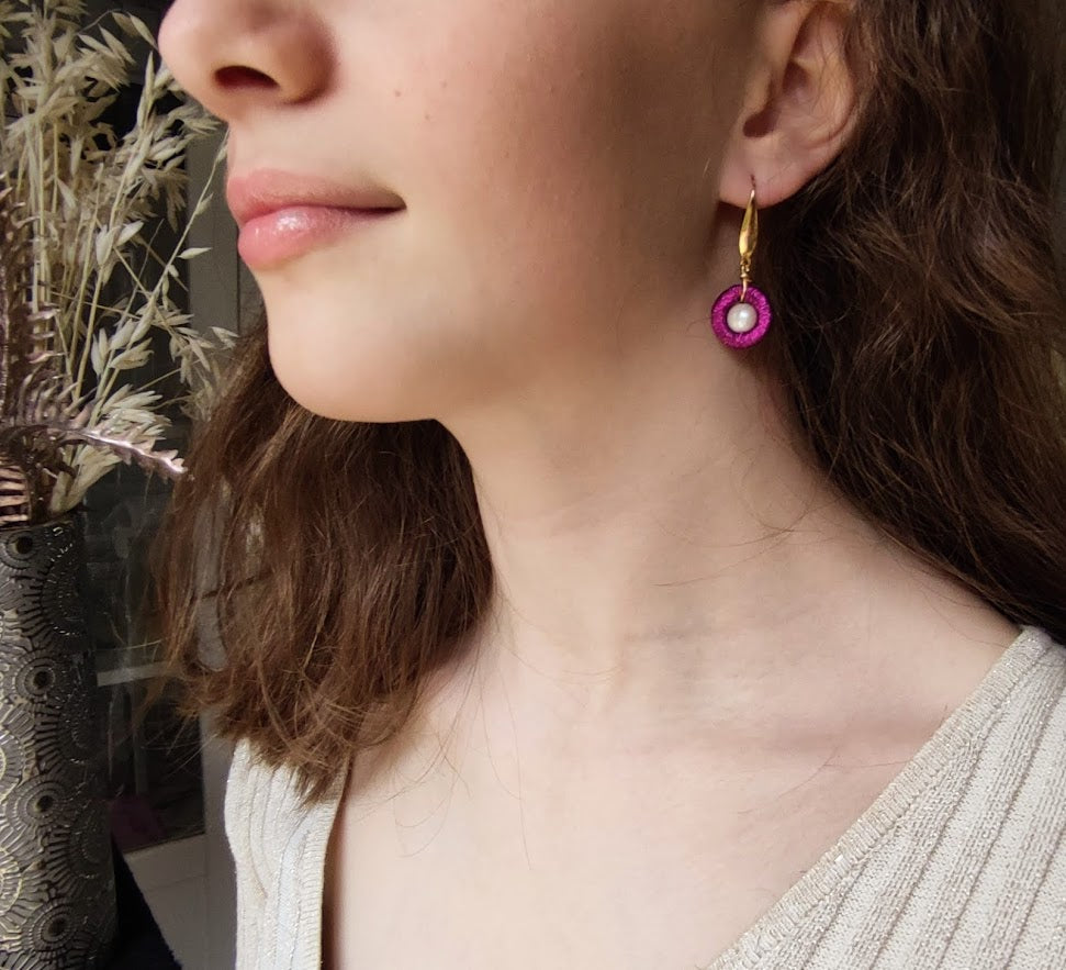 Boucles d'oreilles ANDREA perles naturelles Pilar Navarro Paris. Plus belles que boksandbaum