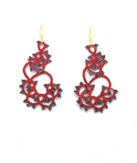 Load image into Gallery viewer, LUCK. Haute couture lace earrings.
