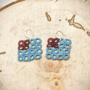 Boucles d'oreilles OPÉRA BLEUE ET MARRON PILAR NAVARRO PARIS