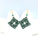 Load image into Gallery viewer, SAMANTHA. Masterchef lace tatting earrings.
