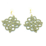 Cargar imagen en el visor de la galería, Boucles d&#39;oreilles haute couture PilarNavarro PARIS baroque doré lorina balteanu
