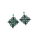 Load image into Gallery viewer, Boucles d&#39;oreilles haute couture PilarNavarro PARIS baroque vert foncé lorina balteanu
