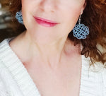 Load image into Gallery viewer, ROSES. Tatting lace earrings in miyuki glasses.
