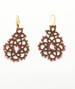 Boucles d'oreilles en dentelle tatouée - « Katherine Boucles d'oreilles en dentelle tatouée - « Katherine