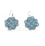 Load image into Gallery viewer, ROSES. Tatting lace earrings in miyuki glasses.
