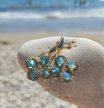 Load image into Gallery viewer, DAWN. Lace and glass earrings. Made in tatting / tatting.
