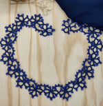 Load image into Gallery viewer, FAIRIES. Lace choker necklace in tatting and miyuki glasses.
