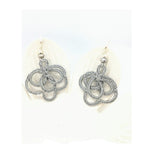 Load image into Gallery viewer, IRENE. Lace tatting and glass earrings.
