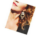 Cargar imagen en el visor de la galería, Pilar Navarro PARIS boucles d&#39;oreilles LAURA anneaux entrelacés crochet fil roses
