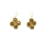 Load image into Gallery viewer, DAWN. Lace and glass earrings. Made in tatting / tatting.

