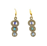 Load image into Gallery viewer, MYRIAM. Frivolity lace earrings and glass stones.
