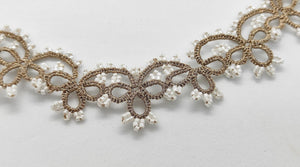 Ras de cou collier dentelle en frivolité en perles miyuki Pilar Navarro PARIS Lorina Balteanu